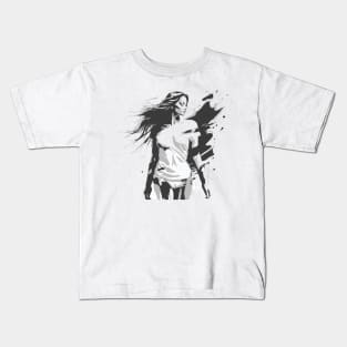 woman in vintage style Kids T-Shirt